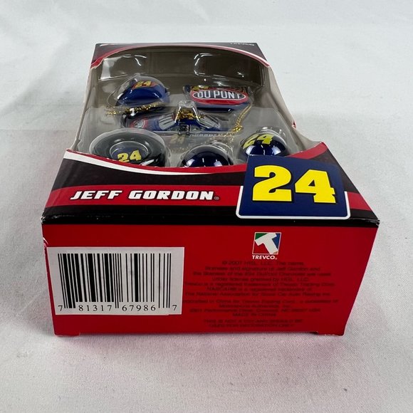 Nascar #24 Jeff Gordon Helmet Hood Tire Mini Christmas Ornament 6 Pc Set 2007 - Picture 8 of 10